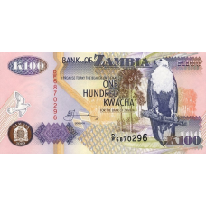 P38d Zambia - 100 Kwacha Year 2003